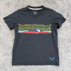 Nike Youth XS Rafael Nadal Tennis Graphic Shirt Dri-fit